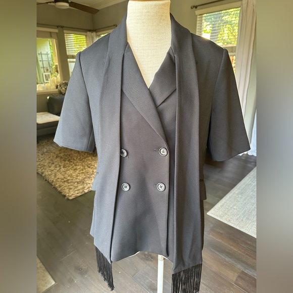 Pink Tartan black jacket, size 10 - Picture 13 of 17